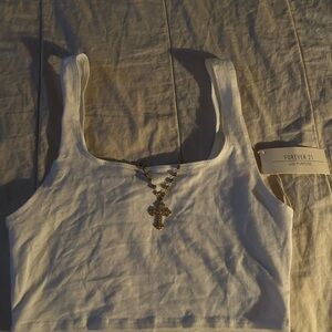 Forever 21 White Tank Top